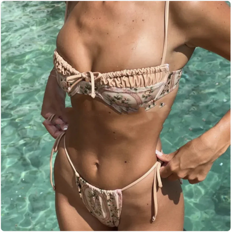 Color Block Bikini Set view 4