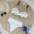 High-Waisted Strapless Ribbed Bikini view 4
